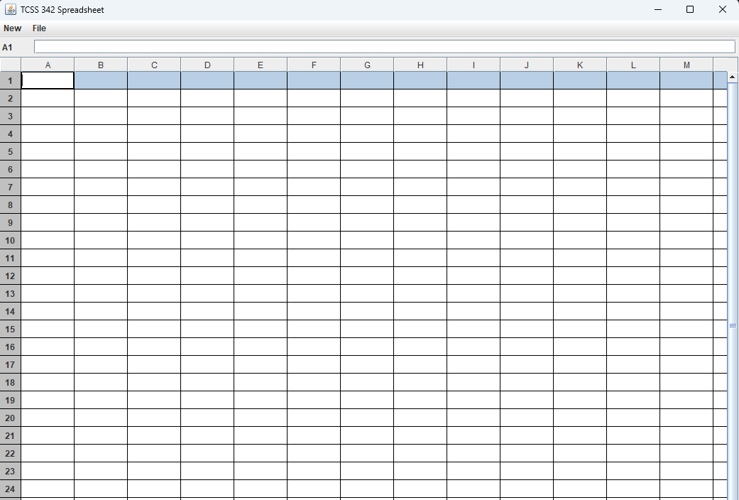 Spreadsheet engine and GUI preview